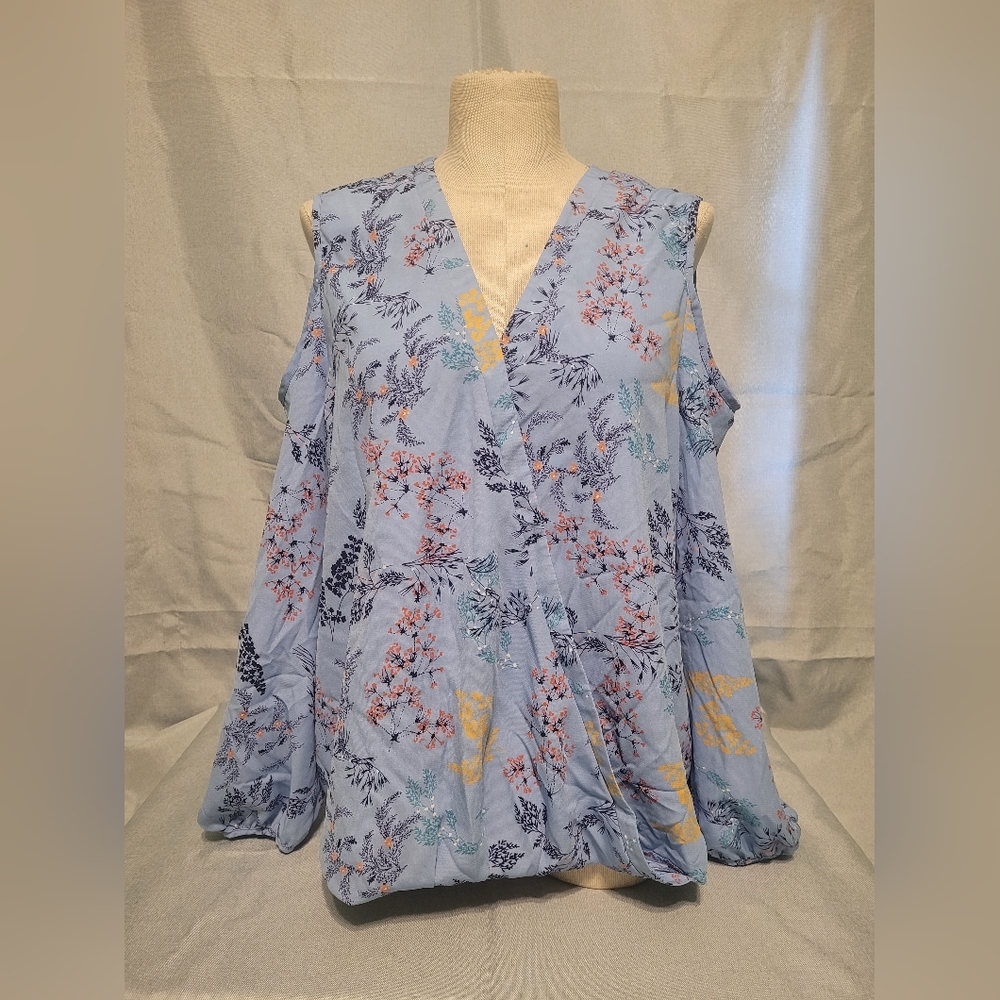 Long Sleeve Cold Shoulder Blouse